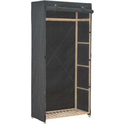 vidaXL Armoire en tissu gris 79x40x170 cm - Armoire - Publicité vidaXL Armoire en tissu gris 79x40x170 cm - Armoire - Publicité