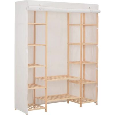 vidaXL 248196 Weiße Stoffschrank - Kleiderschrank vidaXL 248196 Weiße Stoffschrank - Kleiderschrank