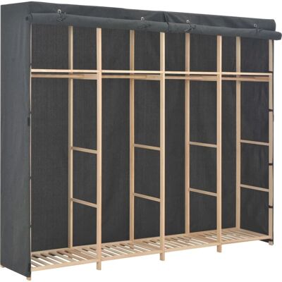 Armoire en Tissu Grise vidaXL - 200x40x170 cm Rangement - Publicité Armoire en Tissu Grise vidaXL - 200x40x170 cm Rangement - Publicité