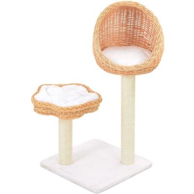 vidaXL Katzenbaum mit Sisal Kratzbaum Natur Weide Holz - Katzenbaum vidaXL Katzenbaum mit Sisal Kratzbaum Natur Weide Holz - Katzenbaum