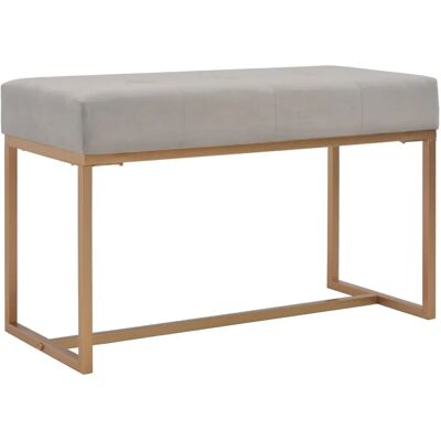 vidaXL 80 cm Graues Samtbank - Bank vidaXL 80 cm Graues Samtbank - Bank