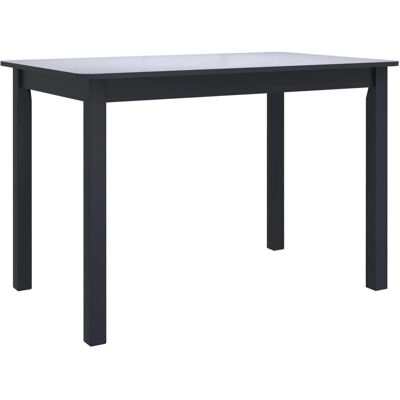 vidaXL Tavolo da pranzo in legno massello di caucciù nero 114x71x75cm - Tavolo da pranzo vidaXL Tavolo da pranzo in legno massello di caucciù nero 114x71x75cm - Tavolo da pranzo