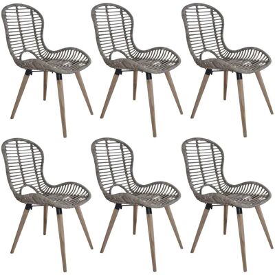 vidaXL 275839 Rattan Esszimmerstühle Set - Esszimmerstuhl vidaXL 275839 Rattan Esszimmerstühle Set - Esszimmerstuhl