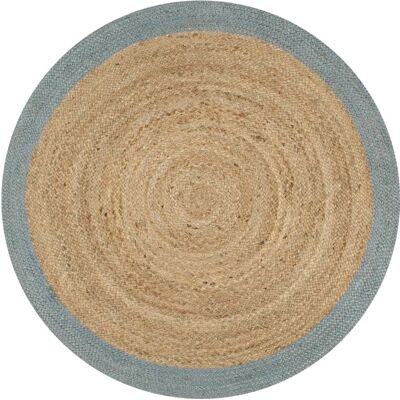 Tapis en jute fait main avec bordure vert olive - Tapis - Publicité Tapis en jute fait main avec bordure vert olive - Tapis - Publicité