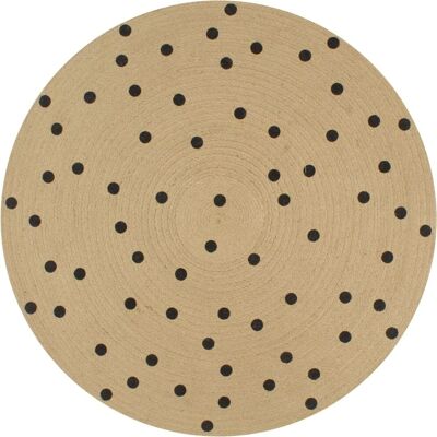 vidaXL Handmade Jute Dot Pattern Rug - Rug vidaXL Handmade Jute Dot Pattern Rug - Rug