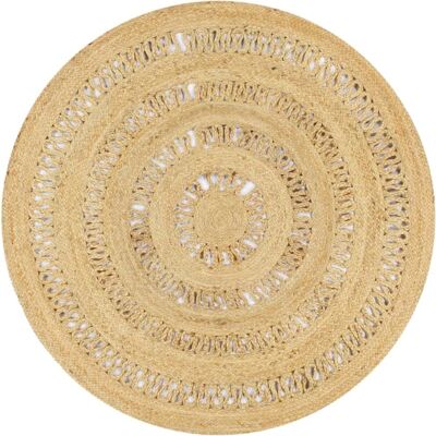vidaXL Alfombra de yute trenzada hecha a mano 120cm - Protección de suelo vidaXL Alfombra de yute trenzada hecha a mano 120cm - Protección de suelo