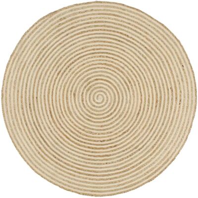 vidaXL Håndlavet sisaltæppe Spiraldesign 90cm - Tæppe vidaXL Håndlavet sisaltæppe Spiraldesign 90cm - Tæppe