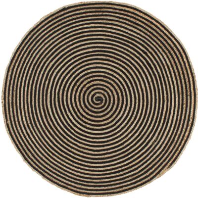 vidaXL Handgefertigter Juteteppich Spiral Design 90cm - Heimteppich vidaXL Handgefertigter Juteteppich Spiral Design 90cm - Heimteppich