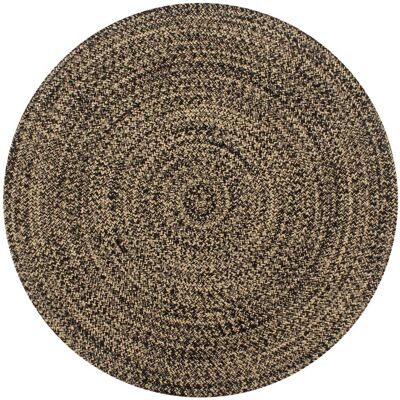 vidaXL Handmade Rug Jute Black and Natural 120cm - Tappeto vidaXL Handmade Rug Jute Black and Natural 120cm - Tappeto