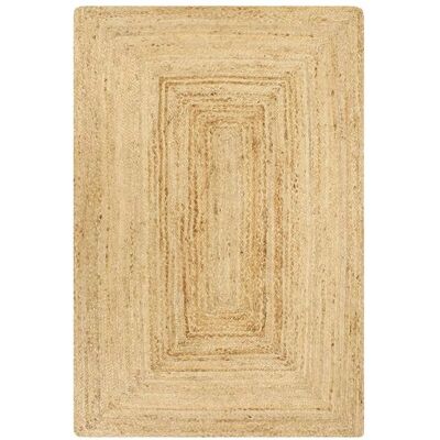 vidaXL Handmade Rug Jute Natural 120x180cm Home Room Flooring Area Carpet Mat - Rug vidaXL Handmade Rug Jute Natural 120x180cm Home Room Flooring Area Carpet Mat - Rug