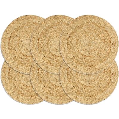 vidaXL 6er Set Platzsets Natur Jute - Platzset vidaXL 6er Set Platzsets Natur Jute - Platzset