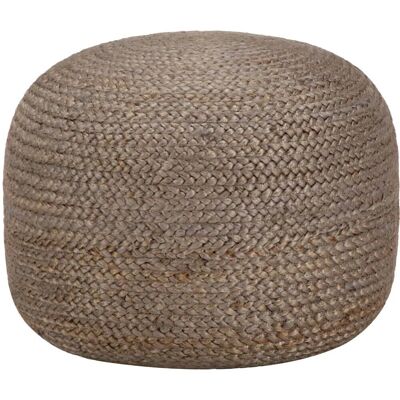 vidaXL Pouf en jute gris clair fait à la main - Pouffe vidaXL Pouf en jute gris clair fait à la main - Pouffe