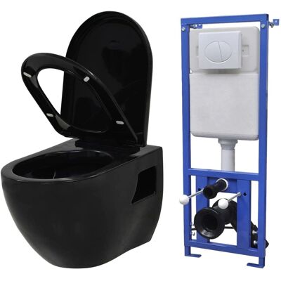 Toilette suspendue Maisonchic - Céramique noire avec double chasse Toilette suspendue Maisonchic - Céramique noire avec double chasse