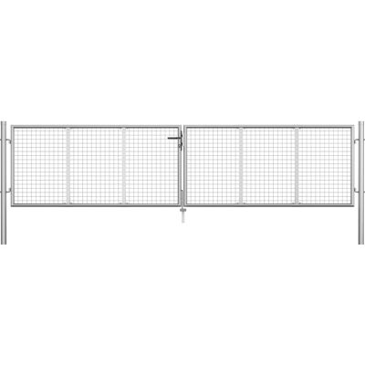 Portail de jardin en acier Vidaxl - Galvanisé 415x125 cm Portail de jardin en acier Vidaxl - Galvanisé 415x125 cm