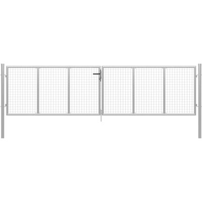 Vidaxl Porte de jardin en acier galvanisé 415x150 cm - Porte de jardin Vidaxl Porte de jardin en acier galvanisé 415x150 cm - Porte de jardin