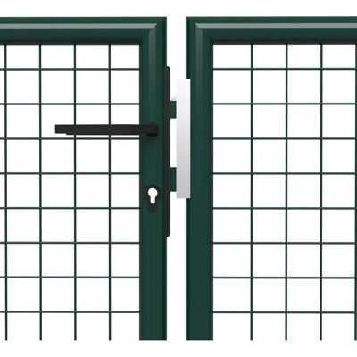 vidaXL Gartentor Stahl 400x75 cm Grün - Gartenzaun vidaXL Gartentor Stahl 400x75 cm Grün - Gartenzaun