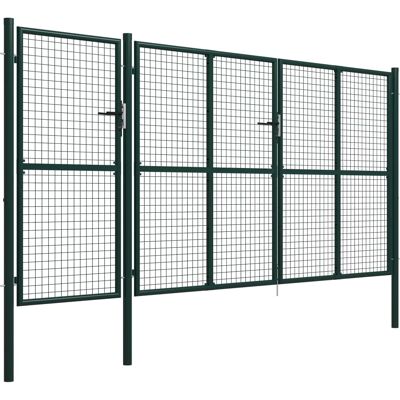 vidaXL Gartentor Stahl 400x150 cm Grün - Gartentor vidaXL Gartentor Stahl 400x150 cm Grün - Gartentor