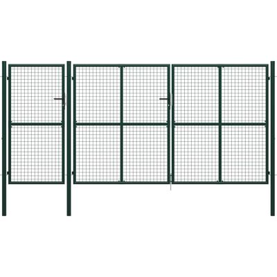 vidaXL Stahl-Gartentür 400x200 cm Grün - Gartentor vidaXL Stahl-Gartentür 400x200 cm Grün - Gartentor