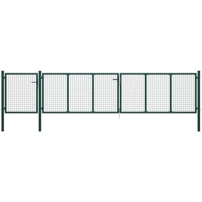 vidaXL Gartentor Stahl 500x100 cm Grün - Gartentor vidaXL Gartentor Stahl 500x100 cm Grün - Gartentor