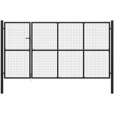 vidaXL Gartentor Stahl 350x150 cm Anthrazit - Gartentor vidaXL Gartentor Stahl 350x150 cm Anthrazit - Gartentor