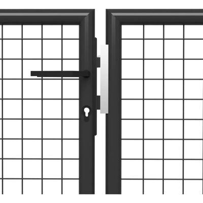 vidaXL Gartentor Stahl 400x100 cm Anthrazit - Gartentor vidaXL Gartentor Stahl 400x100 cm Anthrazit - Gartentor