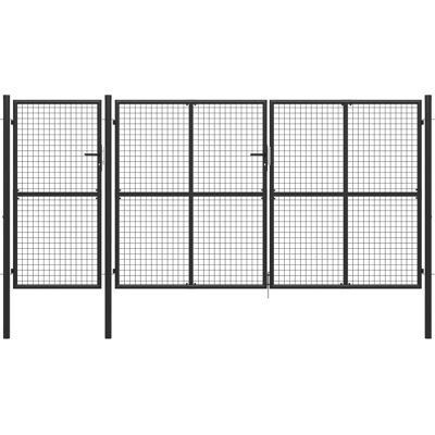 Maisonchic Stalen Tuinpoort 400x150cm - Veiligheid roestvrij Maisonchic Stalen Tuinpoort 400x150cm - Veiligheid roestvrij
