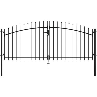 vidaXL Dobbeltdør til hegn med spids top 300x150cm - Havehegn vidaXL Dobbeltdør til hegn med spids top 300x150cm - Havehegn