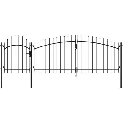 vidaXL Schwarzes Stahl Gartentor 1,5x4m - Gartentor vidaXL Schwarzes Stahl Gartentor 1,5x4m - Gartentor