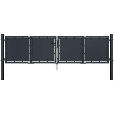 vidaXL Gartentor Stahl Anthrazit 300x75 cm - Garten Tor vidaXL Gartentor Stahl Anthrazit 300x75 cm - Garten Tor