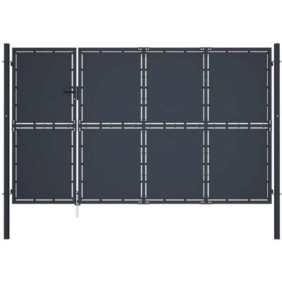 vidaXL Stahl Gartentür Anthrazit - 350x175 cm - Gartentor vidaXL Stahl Gartentür Anthrazit - 350x175 cm - Gartentor