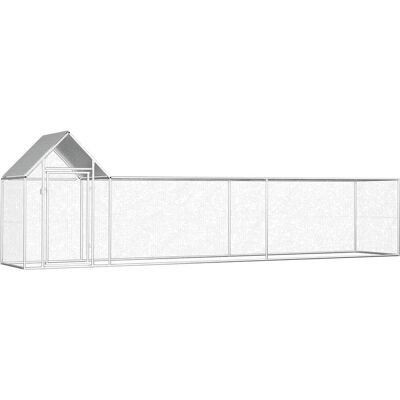 Gabbia per polli in acciaio zincato 5x1x1,5 m vidaXL - Gabbia Gabbia per polli in acciaio zincato 5x1x1,5 m vidaXL - Gabbia