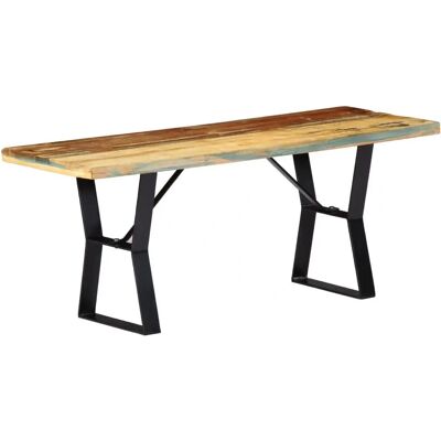 vidaXL Massiv Mango Holzbank - 110 cm Mehrfarben Indoor Sitzmöbel vidaXL Massiv Mango Holzbank - 110 cm Mehrfarben Indoor Sitzmöbel