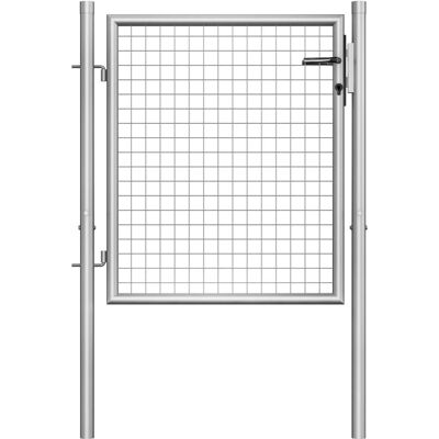 vidaXL Gartentor Stahl verzinkt klassisch Silber 105x125cm vidaXL Gartentor Stahl verzinkt klassisch Silber 105x125cm