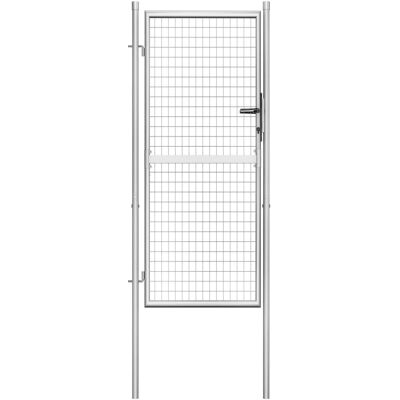 VIDAXL Porte de Jardin en Acier Galvanisé Argenté 105x225cm - Porte de Jardin VIDAXL Porte de Jardin en Acier Galvanisé Argenté 105x225cm - Porte de Jardin