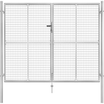 Maisonchic Garden Gate - 306x250cm - Steel Zinc-Coated - Silver Maisonchic Garden Gate - 306x250cm - Steel Zinc-Coated - Silver