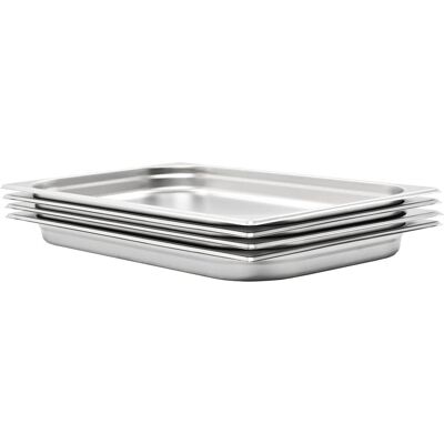 vidaXL Gastronormbehälter 4 Stk. GN 1/1 Edelstahl - Küchenzubehör vidaXL Gastronormbehälter 4 Stk. GN 1/1 Edelstahl - Küchenzubehör