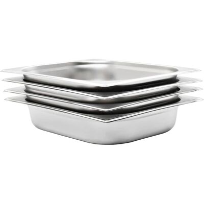 vidaXL Gastronorm Containers GN 1/2 65 mm Stainless Steel - Gastronorm containers vidaXL Gastronorm Containers GN 1/2 65 mm Stainless Steel - Gastronorm containers