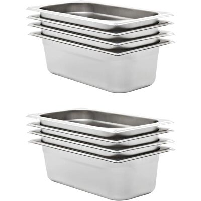 vidaXL Gastronorm Behälter GN 1/3 100mm Edelstahl - Stapelbarer Behälter vidaXL Gastronorm Behälter GN 1/3 100mm Edelstahl - Stapelbarer Behälter