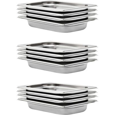 vidaXL Edelstahl-Gastronorm-Behälter 12 Stück GN 1/4 40 mm vidaXL Edelstahl-Gastronorm-Behälter 12 Stück GN 1/4 40 mm