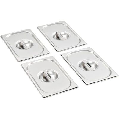 vidaXL 8x Pfannendeckel Edelstahl Kochgeschirr Set - Küchenzubehör vidaXL 8x Pfannendeckel Edelstahl Kochgeschirr Set - Küchenzubehör