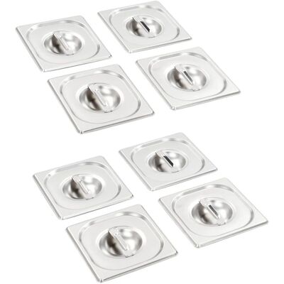 vidaXL 8er Deckel-Set aus Edelstahl für Kochgeschirr vidaXL 8er Deckel-Set aus Edelstahl für Kochgeschirr