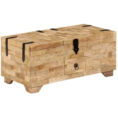 vidaXL Massives Mango-Holz Couchtisch - 80x40x35cm - Braun vidaXL Massives Mango-Holz Couchtisch - 80x40x35cm - Braun