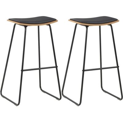 VIDAXL Schwarze Holzbarhocker - Barhocker VIDAXL Schwarze Holzbarhocker - Barhocker