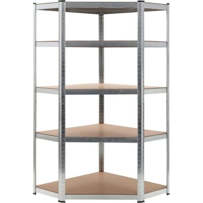 vidaXL Aufbewahrungssregal Silber 90x90x180cm Stahl MDF - Storage Shelf vidaXL Aufbewahrungssregal Silber 90x90x180cm Stahl MDF - Storage Shelf