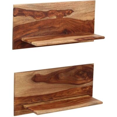 Maisonchic Modelo 4351 Estantes de pared rústicas de sheesham - Estantes Maisonchic Modelo 4351 Estantes de pared rústicas de sheesham - Estantes