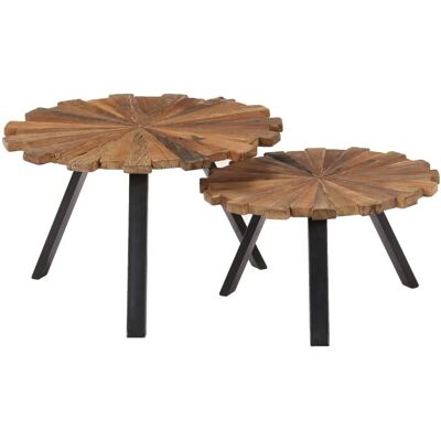 vidaXL 2x Couchtische Massiv Recylced Holz vidaXL 2x Couchtische Massiv Recylced Holz