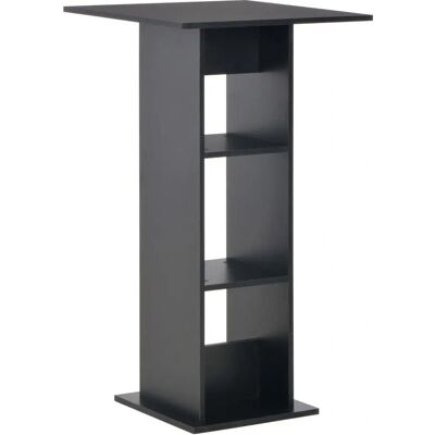 vidaXL Schwarzer Küchenbar-Tisch 60x60x110 cm - Esstisch vidaXL Schwarzer Küchenbar-Tisch 60x60x110 cm - Esstisch