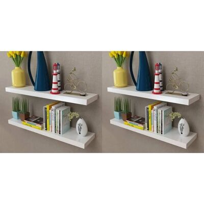 vidaXL Wandregale 4 pcs Weiß - Wandregale vidaXL Wandregale 4 pcs Weiß - Wandregale