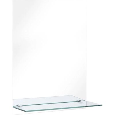 vidaXL Lustro na ścianę z półką - 30x50cm Dekoracja łazienki vidaXL Lustro na ścianę z półką - 30x50cm Dekoracja łazienki