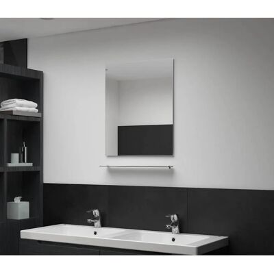 vidaXL Lustro ścienne z półką 50x60cm Szklane hartowane do łazienki i kosmetyków vidaXL Lustro ścienne z półką 50x60cm Szklane hartowane do łazienki i kosmetyków